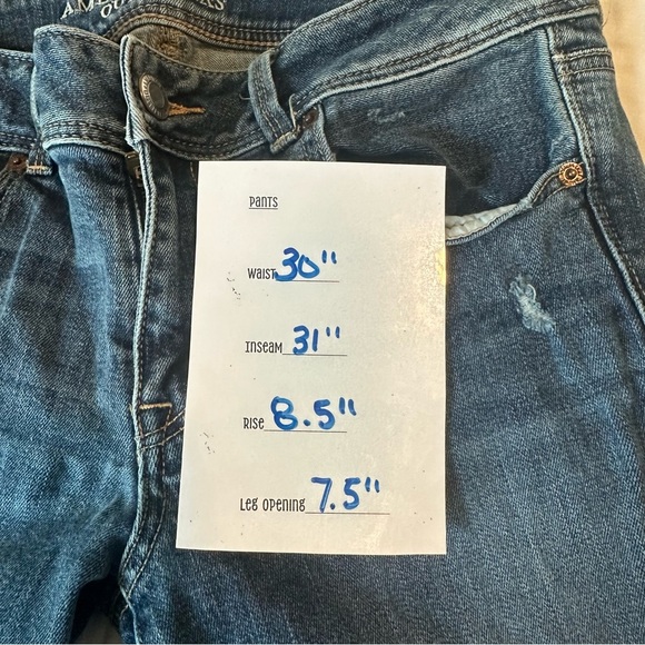 American Eagle Outfitters Jeans Women's 8 Blue Kick Boot Mid Rise Stretch. - Picture 6 of 6